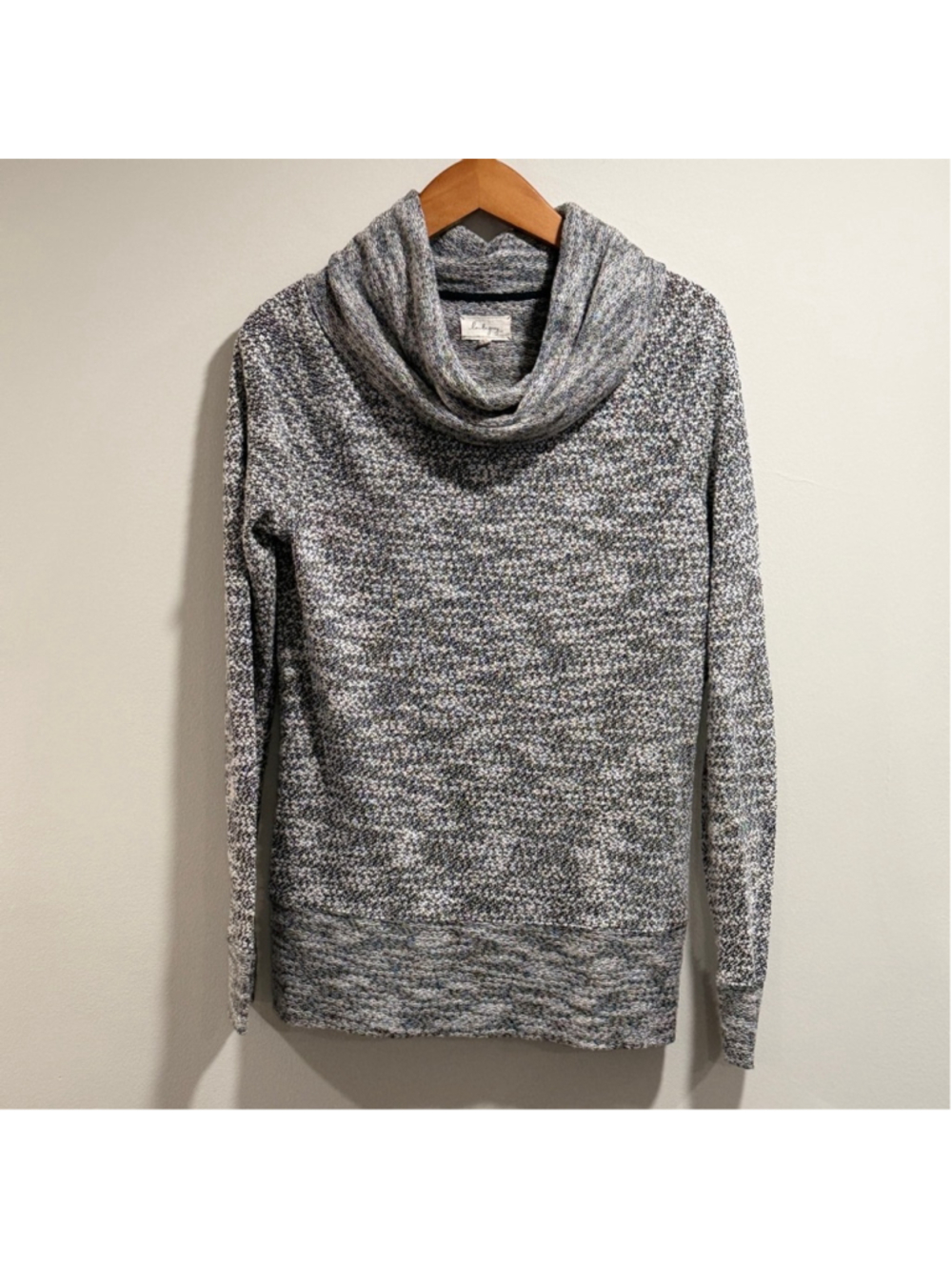 Lou & Grey Women's Marled Gray‎ Cowl Neck Sweater Size M